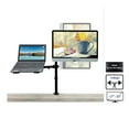 thumbnail image 2 of Dual LCD Monitor Desk Mount Fully Adjust Stand With Extra Laptop Tray For Laptop Notebook Up To 17" And Screen Up To 32" ,Easy to Use, 2 of 7