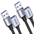 thumbnail image 2 of UGREEN 2 Pack USB Extension Cable, (3 FT+ 3 FT) USB Extender USB 3.0 Extension Cable Nylon Braided Compatible with Webcam, Camera, Phone, USB hub, Mouse, Keyboard, Printer, Hard Drive, Headset, Xbox, 2 of 15