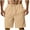 Khaki, variant on Holiday Clearance Mens Board Shorts Men Casual Fashion Solid Shorts With Pocket Elastic Waist Shoort Pants L, Coffee