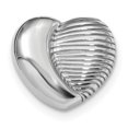 thumbnail image 1 of 925 Sterling Silver Heart Floating Open Chain Slide Pendant Necklace Charm, 1 of 5