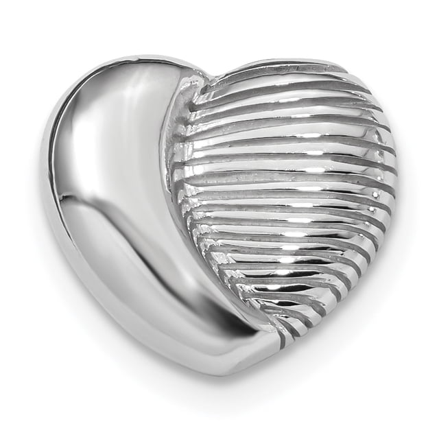 925 Sterling Silver Heart Floating Open Chain Slide Pendant Necklace Charm