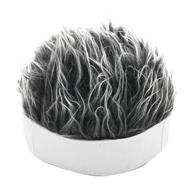 Hombres Retro peluca corta diadema Hip Hop Hooligan Cap Beanie Cosplay sombrero de pelo falso