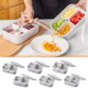 thumbnail image 1 of Recipientes de almacenamiento de alimentos con tapa - Juego de 5 piezas, plástico sin BPA, organización transparente apilable para cocina en despensa frigorífica, 1 of 1