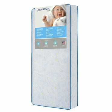 Evolur Dream On Me Twinkle Stars Crib and Toddler 117 Coil Mattress