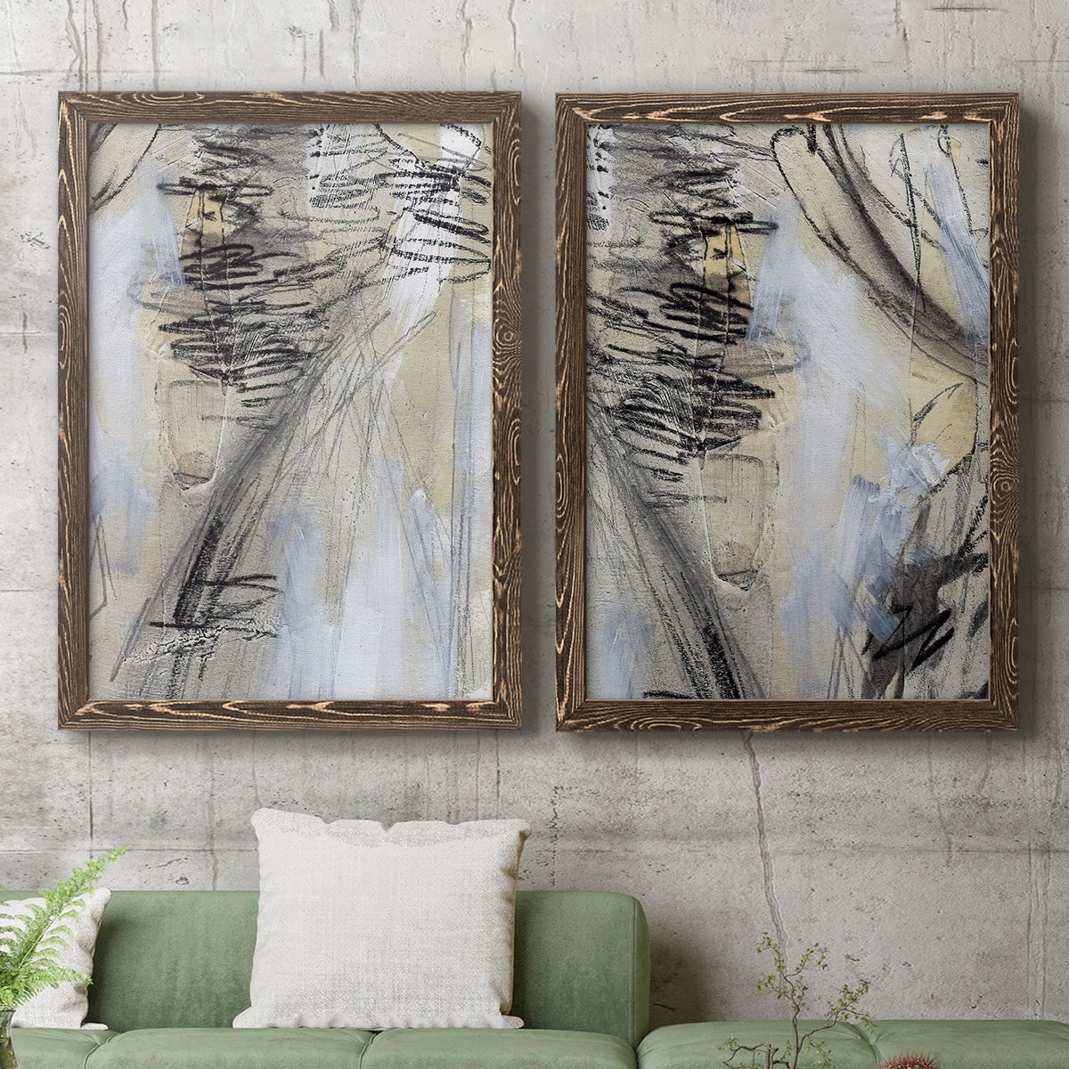 Masked Notes V - Premium Framed Canvas 2 Piece Set - Ready to Hang