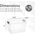 thumbnail image 2 of Superio Clear Storage Bins with Lids, 3 Pack- Plastic Storage Boxes for Home- 4.7 Quart, 2 of 2
