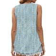 thumbnail image 3 of Womens Tank Tops under $5 Round Neck Sleeveless Summer Casual Printed Loose Tops, 3 of 5