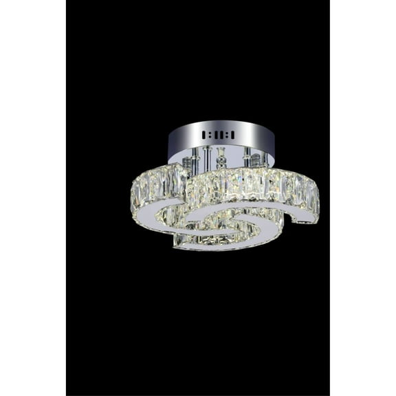 CWI Lighting Vienna Modern Metal LED Flush Mount Light in Chrome