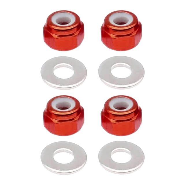 Juego de Tuercas de bloqueo de rueda M3 Sunnimix para Wltoys 144001 rojo