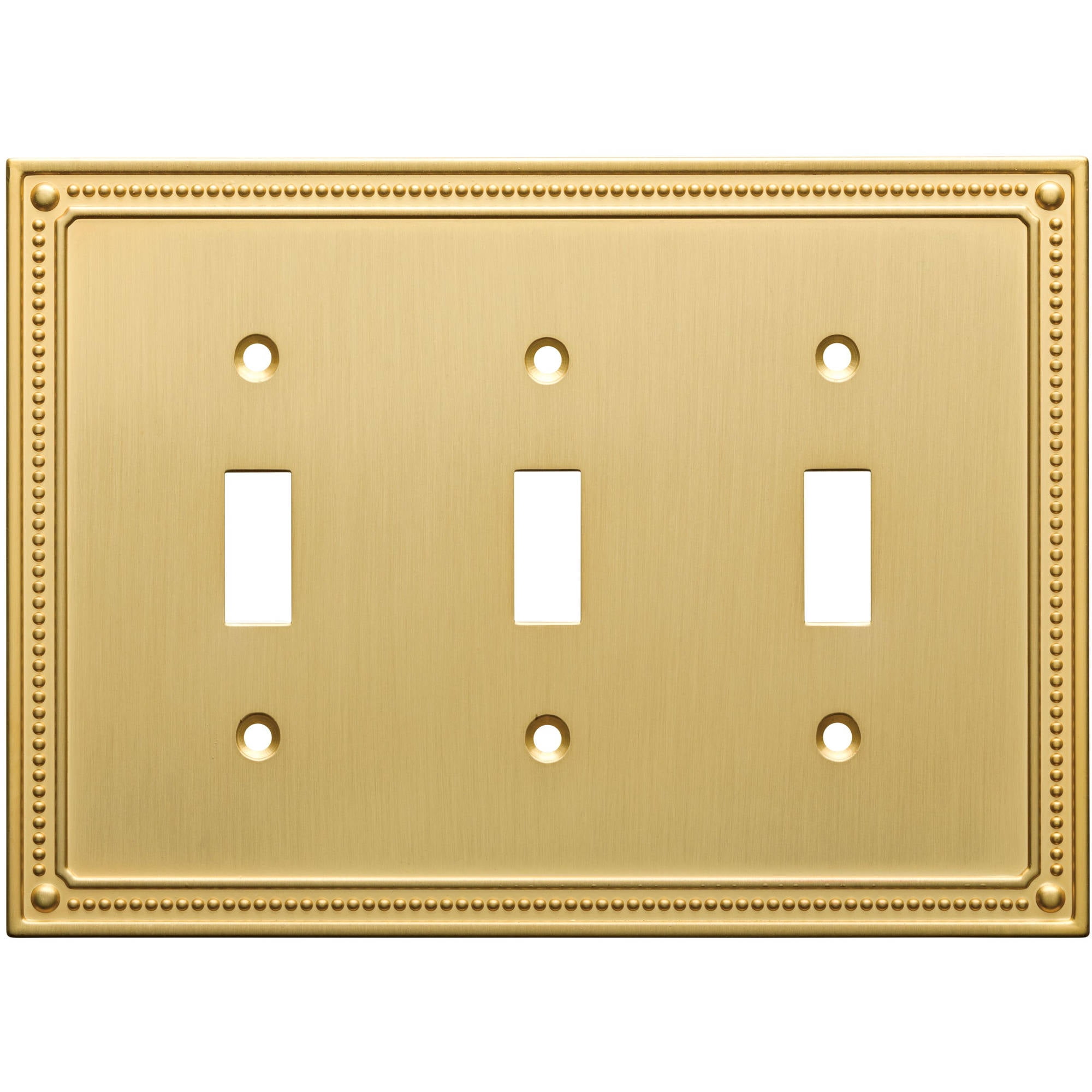 Franklin Brass Classic Beaded Triple Switch Wall Plate
