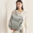 thumbnail image 2 of Mochila CLUCI para mujer, de piel, para viajes, a la moda, tamaño grande, 2 of 8