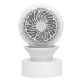 thumbnail image 2 of Ventilador de escritorio USB, ventilador eléctrico con cabezal móvil automático, miniventilador de mesa con luz para el hogar y la Oficina, 2 of 14