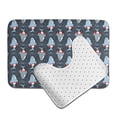 thumbnail image 6 of Xecao Shark Wearing Swim Ring 2-Piece Vintage Seamless Anti-Skid Mat Set, featuring a stylish pattern for a safe and elegant toilet rug experience, 6 of 6