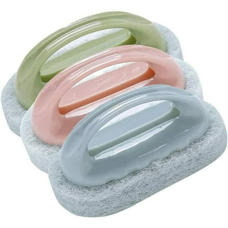 

3PCS Cleaning Brush Home Kitchen Bathroom Tub Tile Wall Floor Household Decontamination Brush Magic Sponge Tub Scrubber