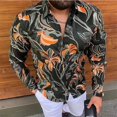 thumbnail image 1 of Camisa de moda para hombre, corte entallado, botones, manga larga, informal, para reuniones al aire libre, fiesta, estampado HD, lujo, suave, cómoda, , nueva, S-, 1 of 6