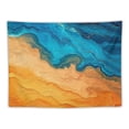 thumbnail image 5 of JRXY Gold and Blue Abstract Art Tapestry Painting, 5 of 6
