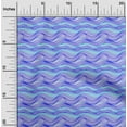 thumbnail image 2 of oneOone Cotton Poplin Twill Medium Blue Fabric Abstract Stripe Craft Projects Decor Fabric Printed By The Yard 56 Inch Wide, 2 of 4