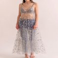 thumbnail image 3 of Jupe en Maille Transparente Taille Haute pour Femmes, Tenue de Plage, Jupe Maxi Plissée, 3 of 5