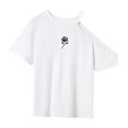 thumbnail image 3 of Camiseta de Mujer Ropa Elegante de Verano Camiseta de Cuello Redondo para Mujer para Paseos Excursiones Trabajo S, 3 of 7