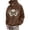 A278 Coffee, variant on Glisme Halloween Hoodies For Men Simple Skull Print Long Sleeve Fall Season Tops Men Loose Fit Sweatshirts Size L