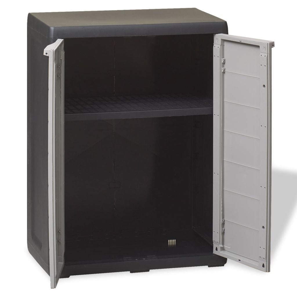 Lowestbest Garden Storage Cabinet, Outdoor Large Lockable Storage Cabinet Storage with 1 Shelves Lowestbest Garden Storage Cabinet, Outdoor Large Lockable Storage Cabinet Storage with 1 Shelves