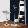 thumbnail image 2 of Taburete de bar Ajustable FurnitureR Juego de 2 sillas altura Ajustable gris Moderno, 2 of 6