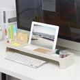 thumbnail image 4 of Desktop Organizer Storage Rack, Office Computer Desk Organizer With Compartments, For Office Desktop, Home Workspace, Study Table - White, 4 of 5
