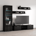 thumbnail image 2 of Soho 1 Modern Wall Unit Entertainment Center with 16 Color LED Lights, 2 of 5