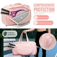 thumbnail image 4 of Gocvo Womens Tennis Bag with Shoe Compartment, Versatile Lightweight Tennis Racket Bag, Sports Bag for Tennis Pickleball Badminton (Pink), 4 of 7
