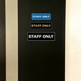thumbnail image 3 of All Quality Standard Staff Only Wall or Door Sign | Easy Installation | Office Workplace Signs | Enhanced Security ‌ - White/Red - Small (10 Pack), 3 of 9