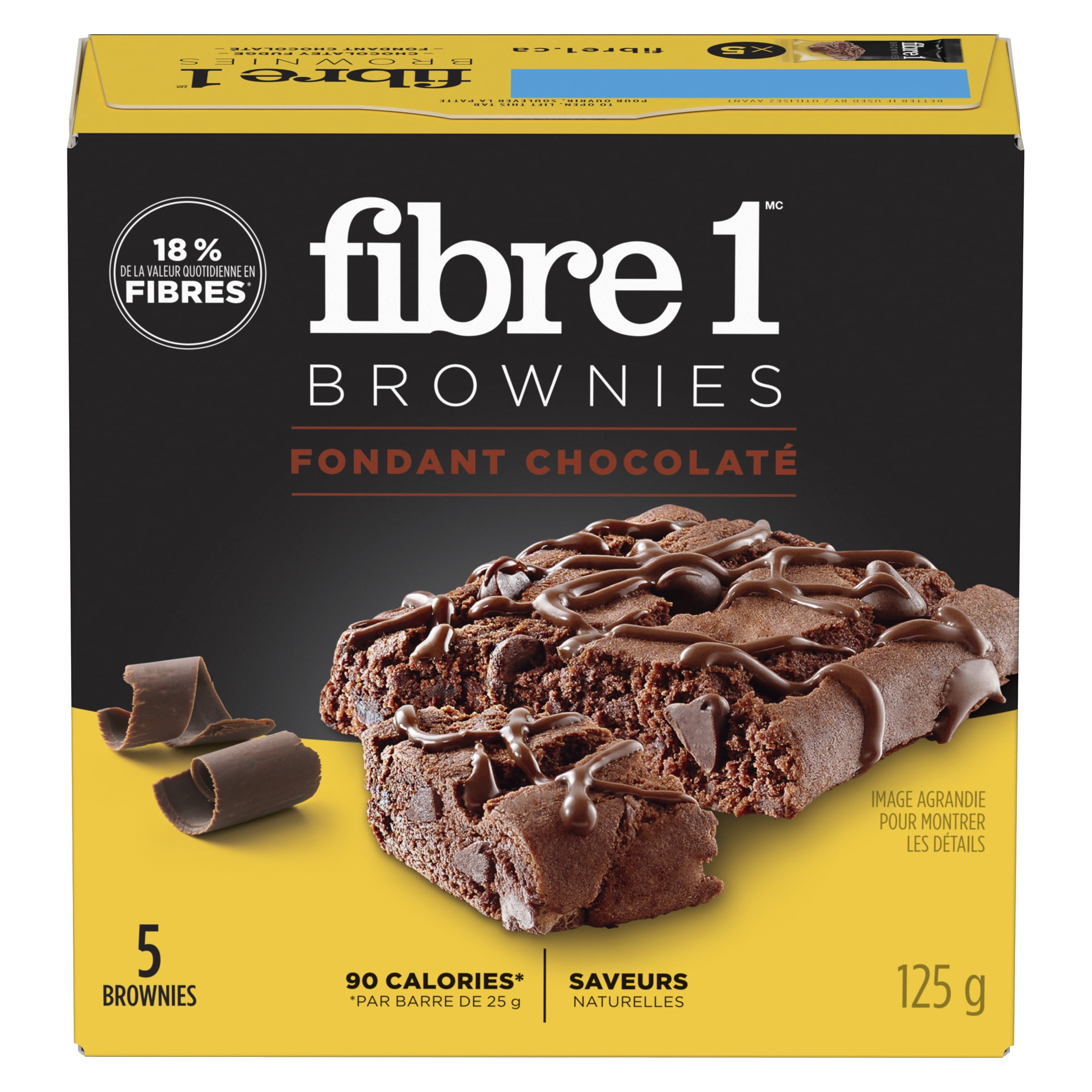 Brownies au fondant chocolaté de Fibre 1 5 brownies, 125 g