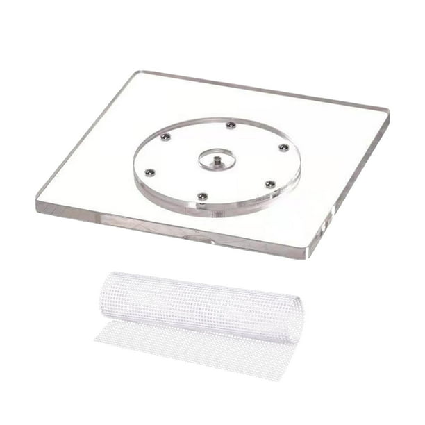 Cookie Turntable Base Giratorio para Decoración de Galletas Acrílico Transparente Herramientas de Repostería Soporte de Pasteles Adecuado para