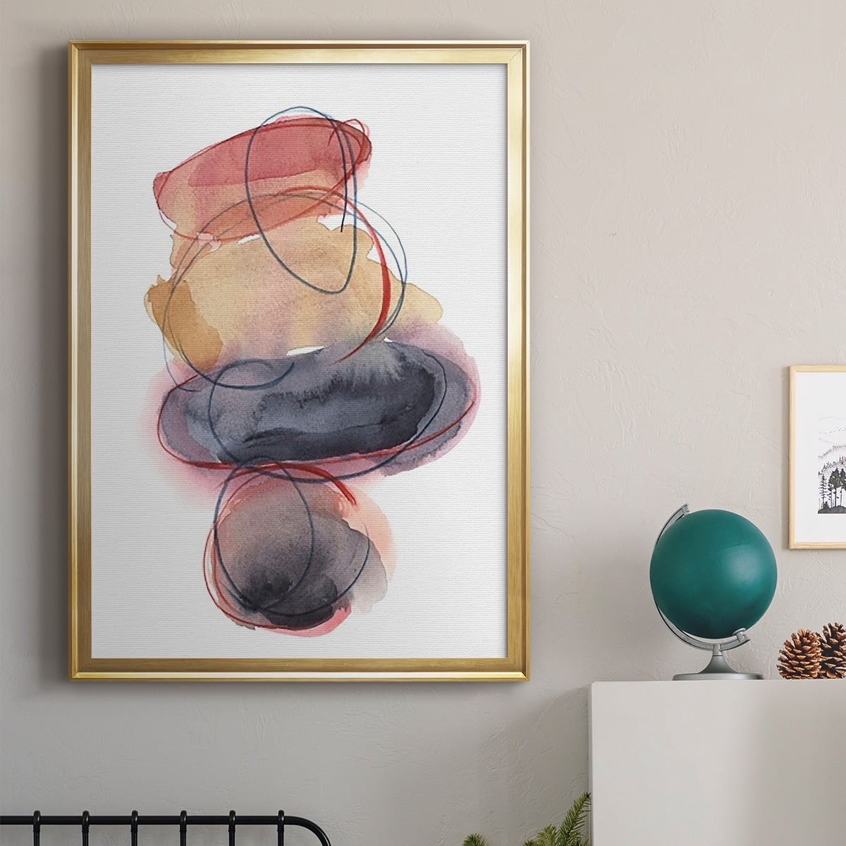 Balancing Act I Premium Framed Print, in Gold, Black, or Silver - Ready to Hang