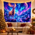 thumbnail image 3 of Stag in Cosmic Landscape, Mystical Ethereal Fantasy, for Space Lovers, Celestial Home Decor, Housewarming Gift, Tapestry Wall Hanging for Bedroom, Living Room and Dorm, 3 of 7