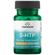 Swanson Extra Strength 5-HTP, Natural Sleep Support Supplement For Adults, Promotes Emotional Wellbeing & Mood Support, 60 Capsules