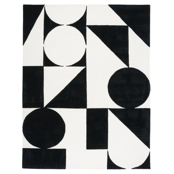 SAFAVIEH Rodeo Drive Eliza Abstract Area Rug, Ivory/Black, 8' x 10'