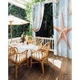 thumbnail image 5 of nqOlkjepod Outdoor Curtains for Patio Waterproof, Coastal Starfish Outdoor Privacy Panels Grommet, Blue Summer Beach Nautical Ocean Shell Blackout Outside Curtains for Porch/Cabana 54"x95", 1 Panel, 5 of 8