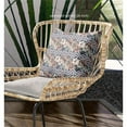 thumbnail image 4 of Lily Garden Stripes Indoor/Outdoor Fabric Pillow in Navy Blue Orange 20x20, 4 of 8