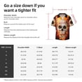 thumbnail image 6 of Uemuo Satanic Skull Pattern Cotton Linen Short Sleeve Shirts,Casual Lightweight Button Down Shirts,Vacation Beach Summer Tops-Medium, 6 of 7