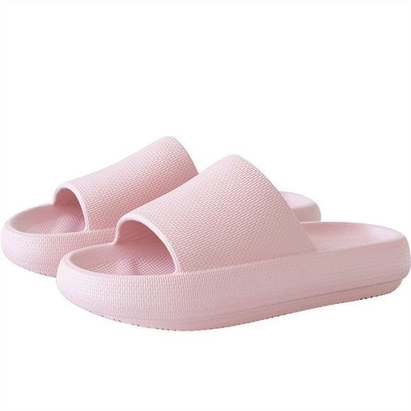 Women's Feather recovery pillow cloud Comfort slides sandal (Pink, 40-41)