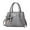 Gray, variant on Classic European and American Fashion Middle Aged Mother Handbag Genuine Leather Purses Handbags for Women Vintage Handmade Real Leather Shoulder Bag Crossbody Satchel Purse with Strap