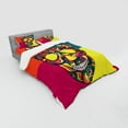 thumbnail image 3 of Ambesonne Sugar Skull Bedding Set 3 Pcs, Colorful Calavera, Twin, Multicolor, 3 of 3