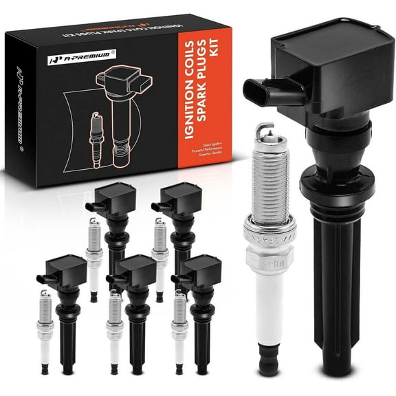 A-Premium Set of 6 Ignition Coil Pack and Iridium Spark Plugs Compatible with Land Rover Range Rover 2014-2019, LR4 2014-2016, Discovery 2017-2020, Range Rover Sport 2014-2018, Range Rover Velar