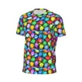 thumbnail image 6 of Wukai Colorful Easter Eggs1 Print Men's Short-Sleeved Mesh T-Shirt,Quick-Dry Short Sleeve Workout T-Shirt-X-Large, 6 of 8