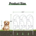 thumbnail image 5 of 5pcs Metal White Decorative Garden Fence Rustproof Animal Barrier, 27.2x26.3inch, 5 of 11