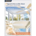 thumbnail image 4 of Ventilador de Techo Fanbulous de 132 cm con LED de 20W, 6 Velocidades, Control Remoto y App, 4 of 8
