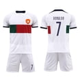 thumbnail image 1 of Uniforme de equipo de país 2022, local y visitante, camiseta de fútbol de Portugal, nombre y número personalizados, uniforme de fútbol oso de fresa Hogar, 1 of 3