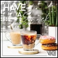 thumbnail image 5 of Vikko 9 Ounce Glass Coffee Mugs | Thick and Durable  For Coffee, Tea, Cider, etc.  Great for Layered Drinks  Microwave and Dishwasher Safe  Set of 6 Clear Glass Mugs  3.4 Diameter x 3.8 Tall, 5 of 6