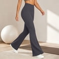 thumbnail image 6 of KICILVS Flare Leggings For Women High Waist Yoga Pants with Pockets Soft Stretch Pants for Workout and Daily Wear Gray, 6 of 8