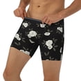 thumbnail image 3 of Cauagu Rose Flowers Print Men's Boxer Briefs, Funny & Cute Underwear Elastic Waistband Briefs Ideal Gift for Men,1-Pack, 3 of 7
